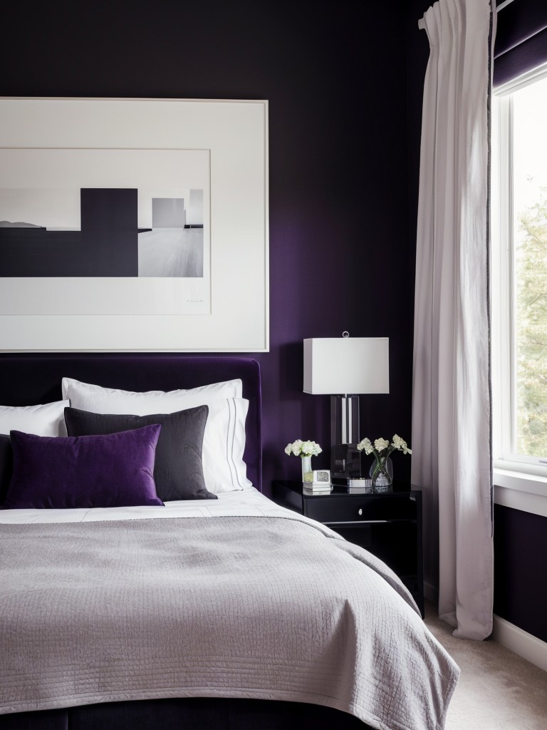 Cozy Purple Apartment Bedroom Retreat