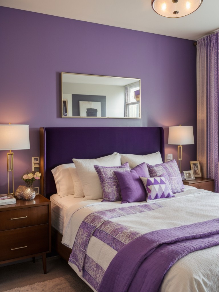 Mid-Century Purple Bedroom Inspirations