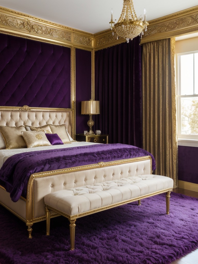 Luxurious Purple Bedroom Inspiration: Hollywood Regency Glam