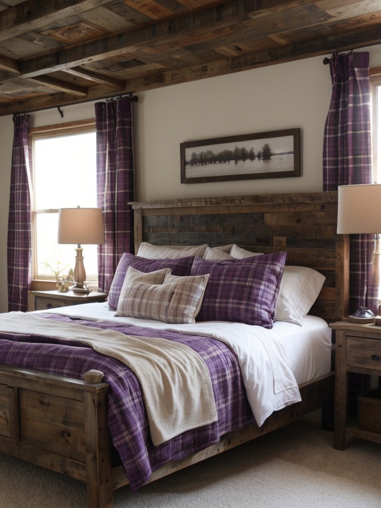 Rustic meets Purple: Cozy Up your Bedroom Retreat!