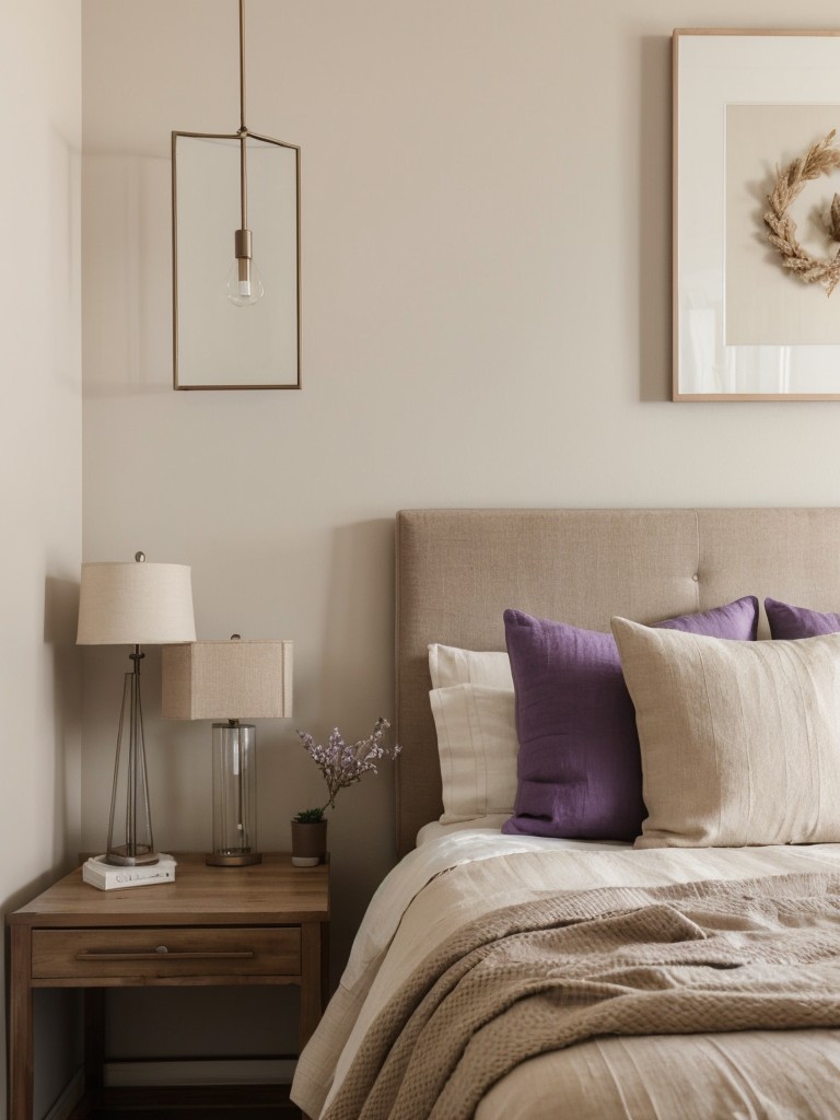 Minimalist Purple Bedroom Oasis: Cozy Retreat Vibes