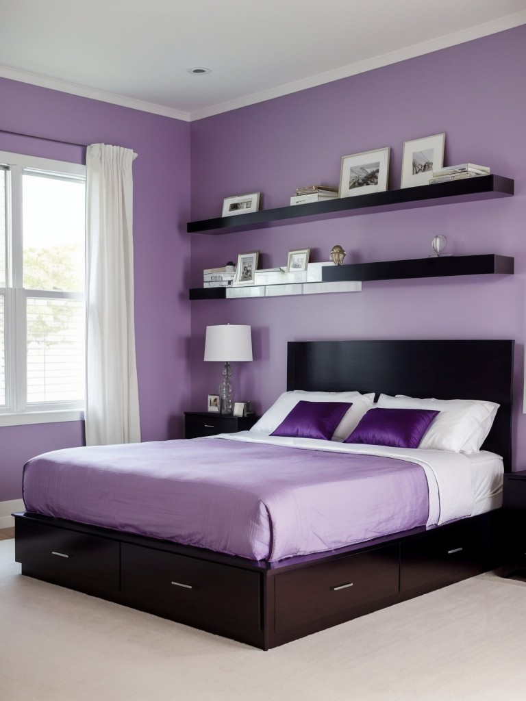 Minimalist Chic: Purple Bedroom Makeover