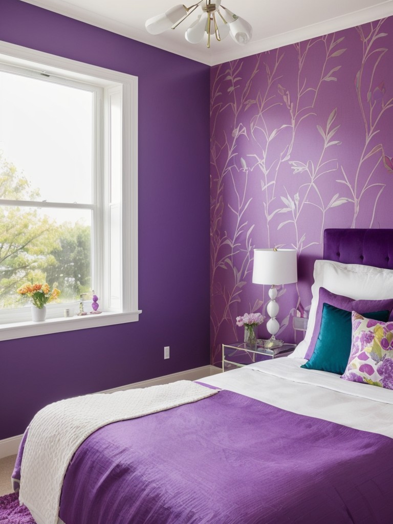 Vibrant Purple Apartment Makeover: Add Whimsy & Playfulness to Your Space!