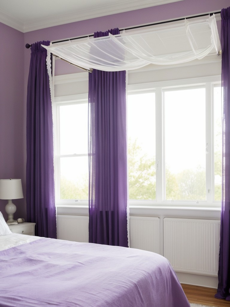 Serene and Airy Bedroom Transformation - Go Purple for Chic Vibes