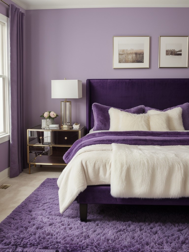 Cozy Oasis: Transform Your Bedroom with Luxe Purple Styling