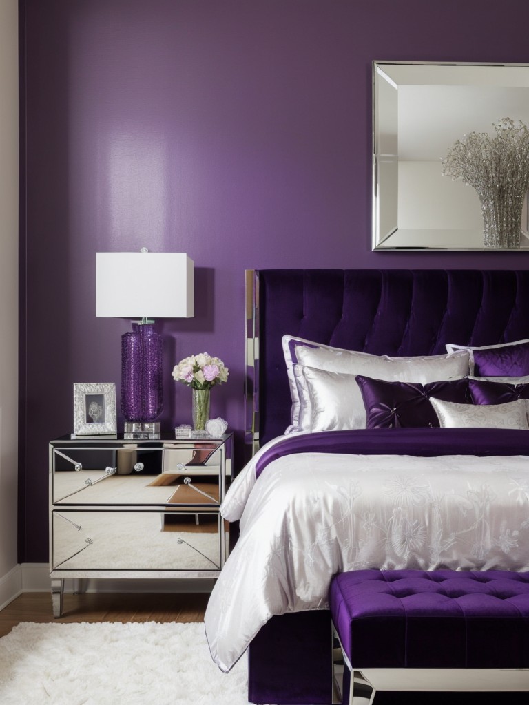 Purple & Metallic: Create a Chic and Modern Apartment Bedroom