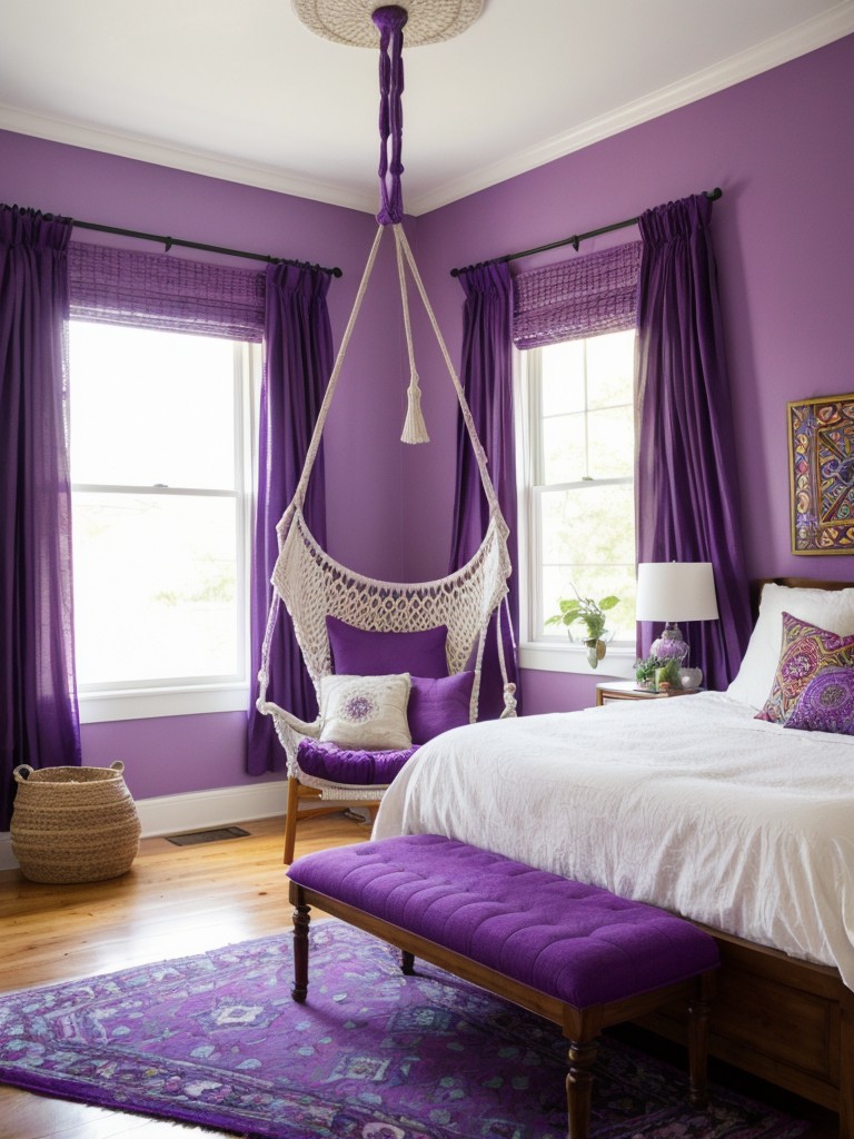 Purple Paradise: Bold Apartment Bedroom Designs