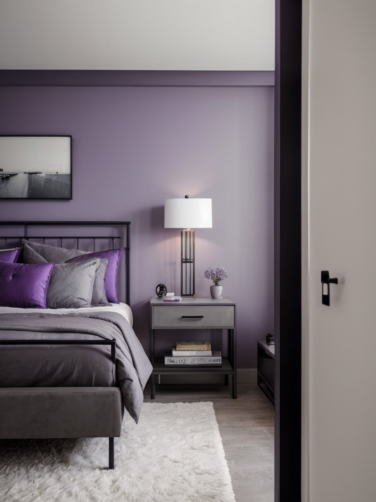 Urban Chic: Stylish Purple Bedroom Ideas