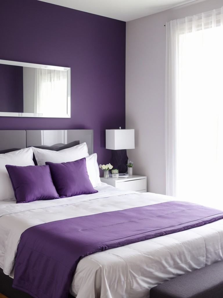 Create a Chic Purple Bedroom with Sleek Minimalistic Furniture