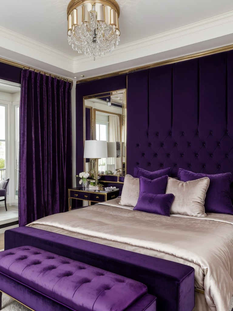 Luxury Vibes: Purple Velvet Bedroom Decor