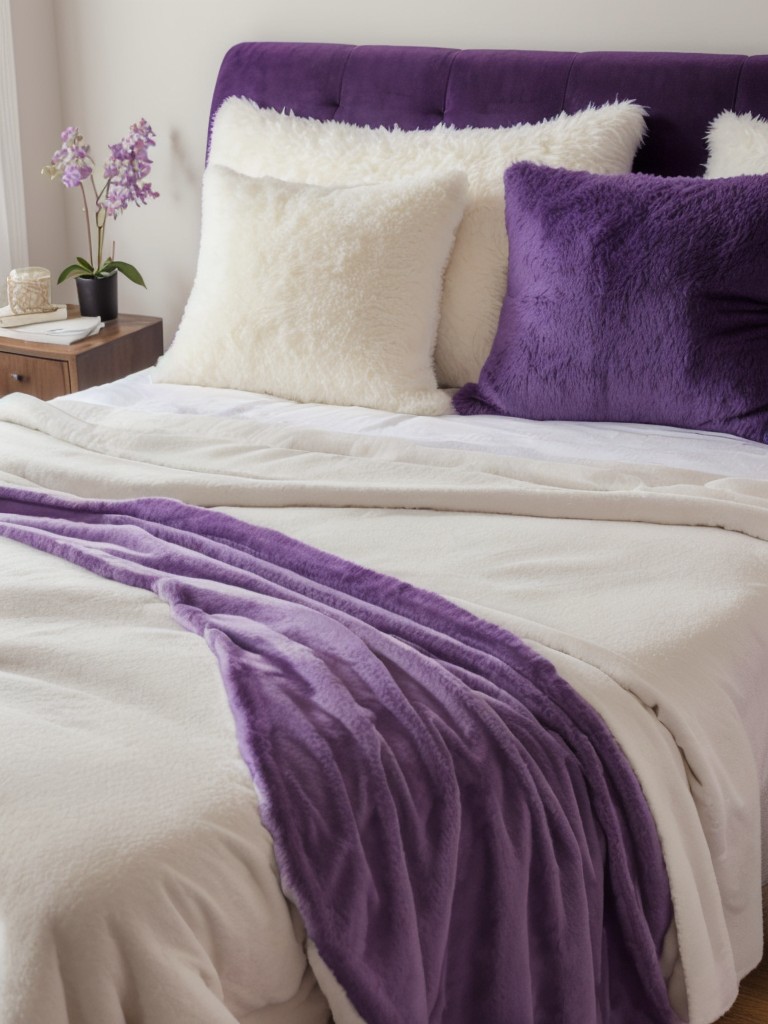 Cozy Purple Bedroom Ideas: Add Luxurious Textiles for a Chic Space!