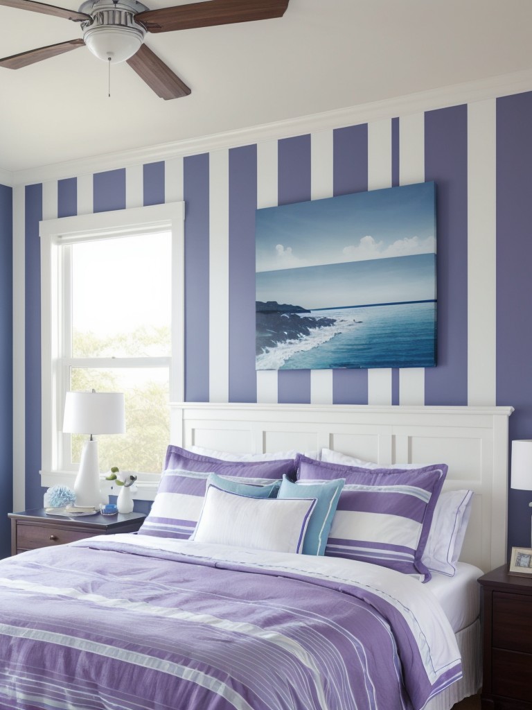 Coastal-Inspired Bedroom: Relaxing Seashell Accents & Serene Blues