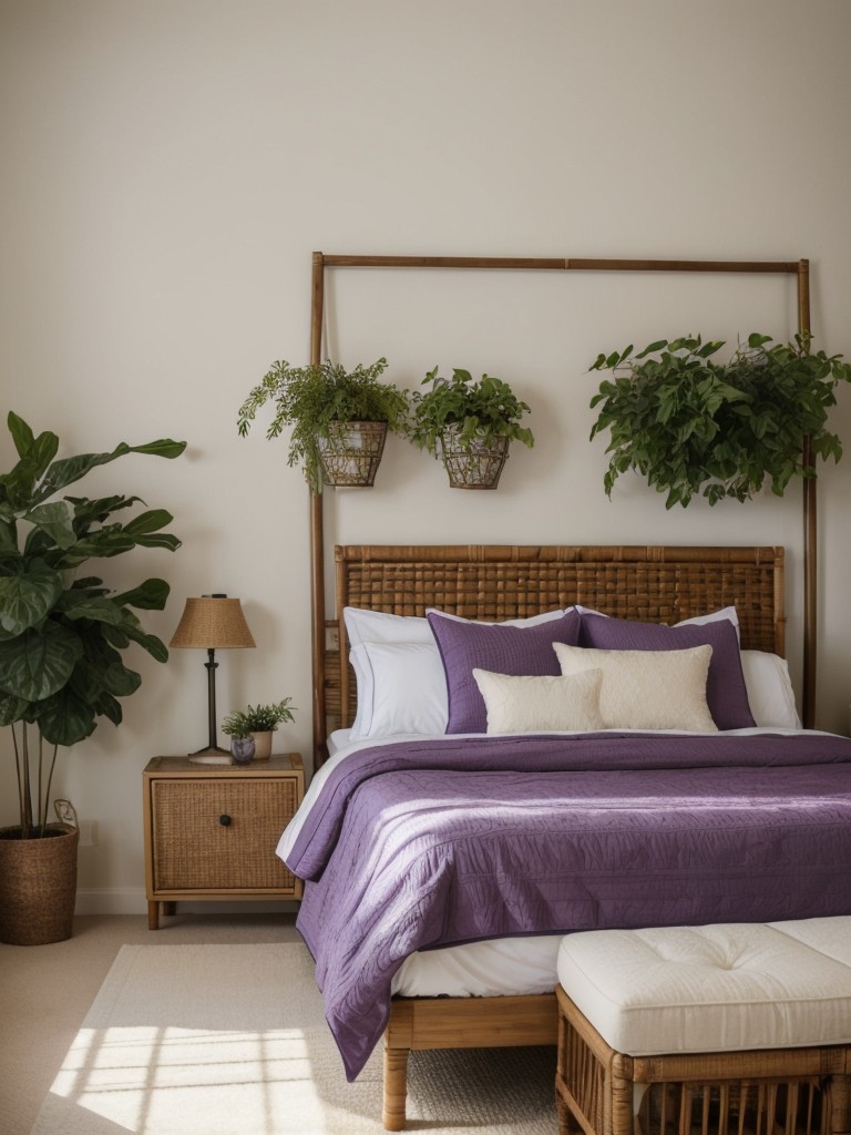 Purple Bedroom Decor: Natural and Serene Vibes