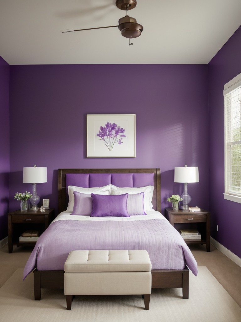 Purple Paradise: Apartment Vibes for Perfect Feng Shui.