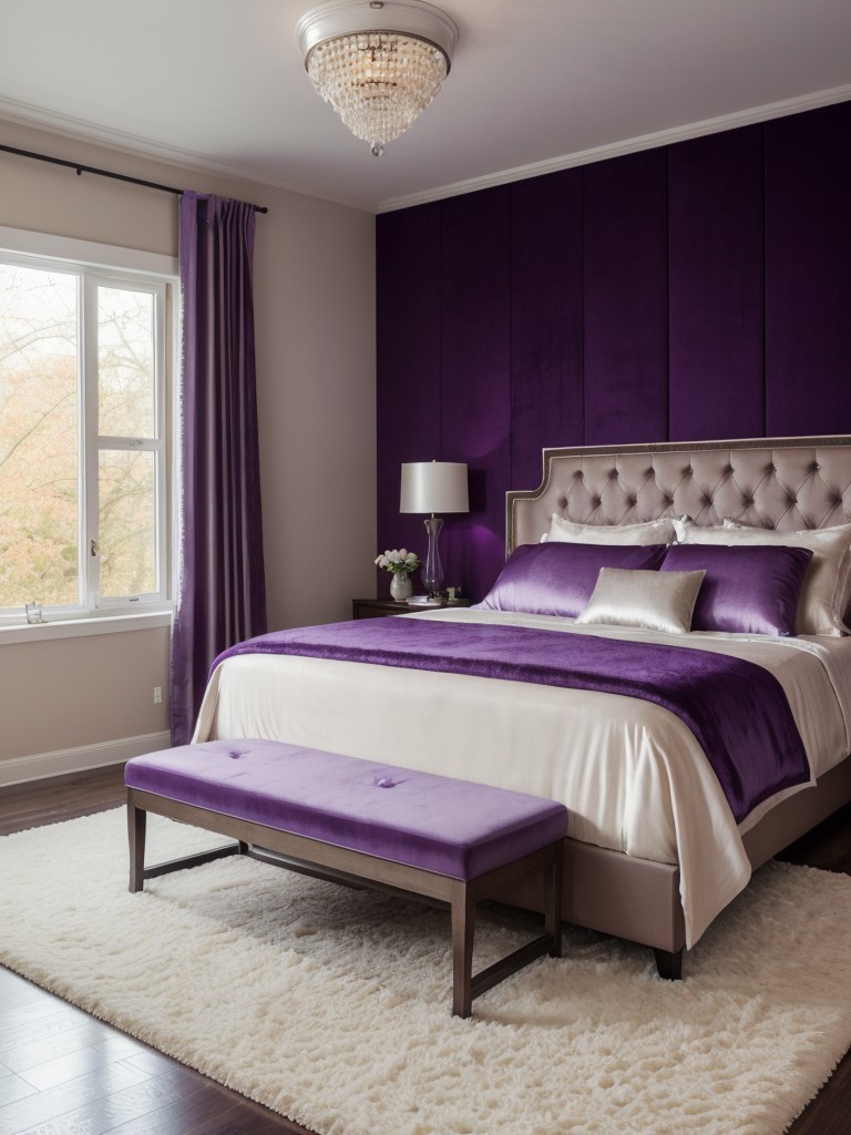 Purple Serenity: Transform Your Bedroom into a Luxurious Escape.