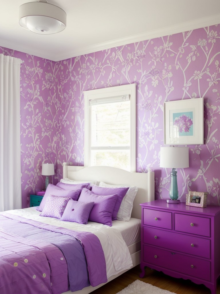 Purple Perfection: Elevate Your Apartment with Vibrant Bedroom Makeover Ideas!