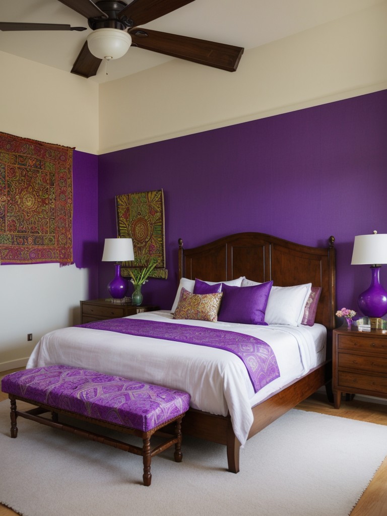 Purple Retreat: Transform Your Bedroom with Global Influences