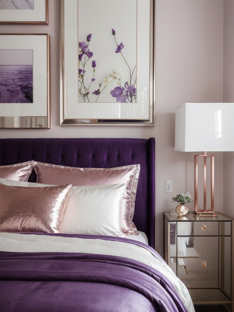 Majestic Purple Apartment Vibes: Modern elegance meets enchanting decor.