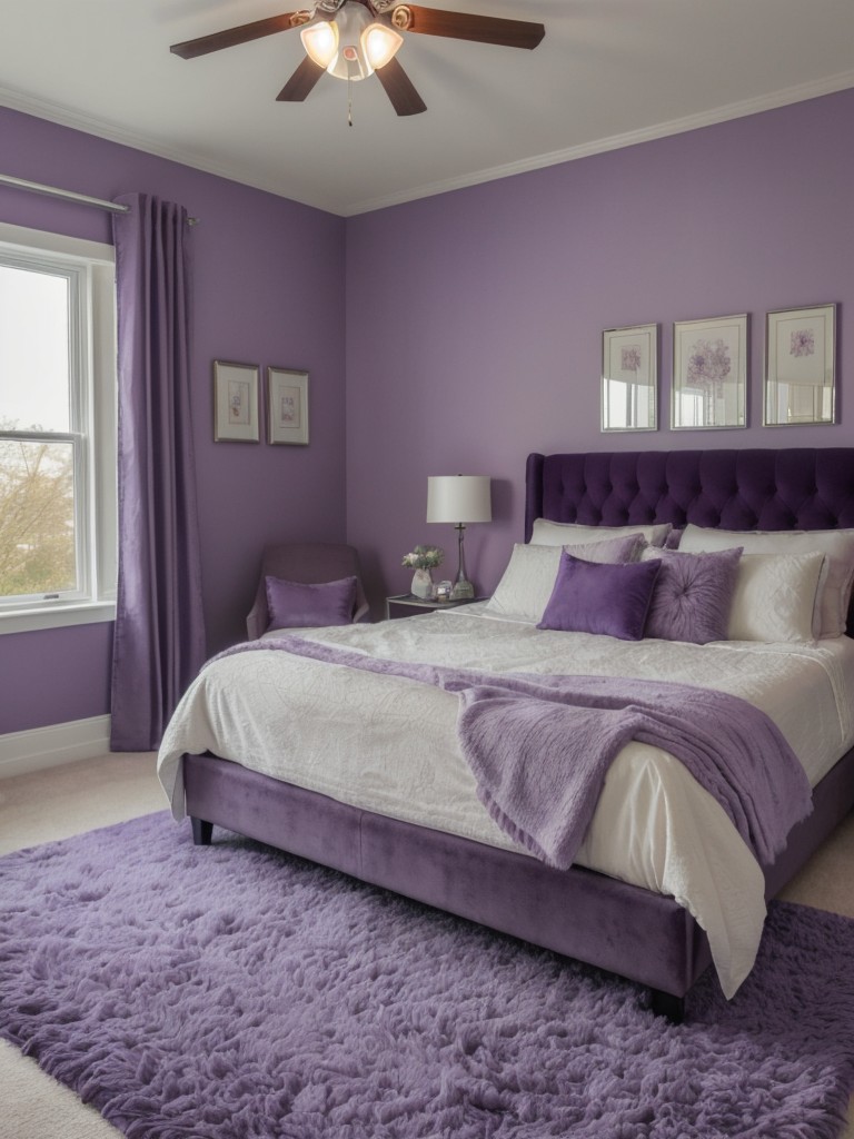 Cozy, Purple Paradise: Elevate your apartment with enchanting bedroom decor