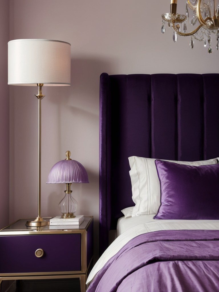 Chic Purple Bedroom Decor for an Enchanting Apartment