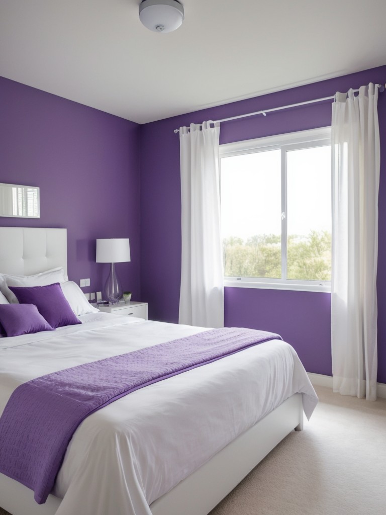 Minimalist Chic: Transform Your Bedroom with Purple Perfection