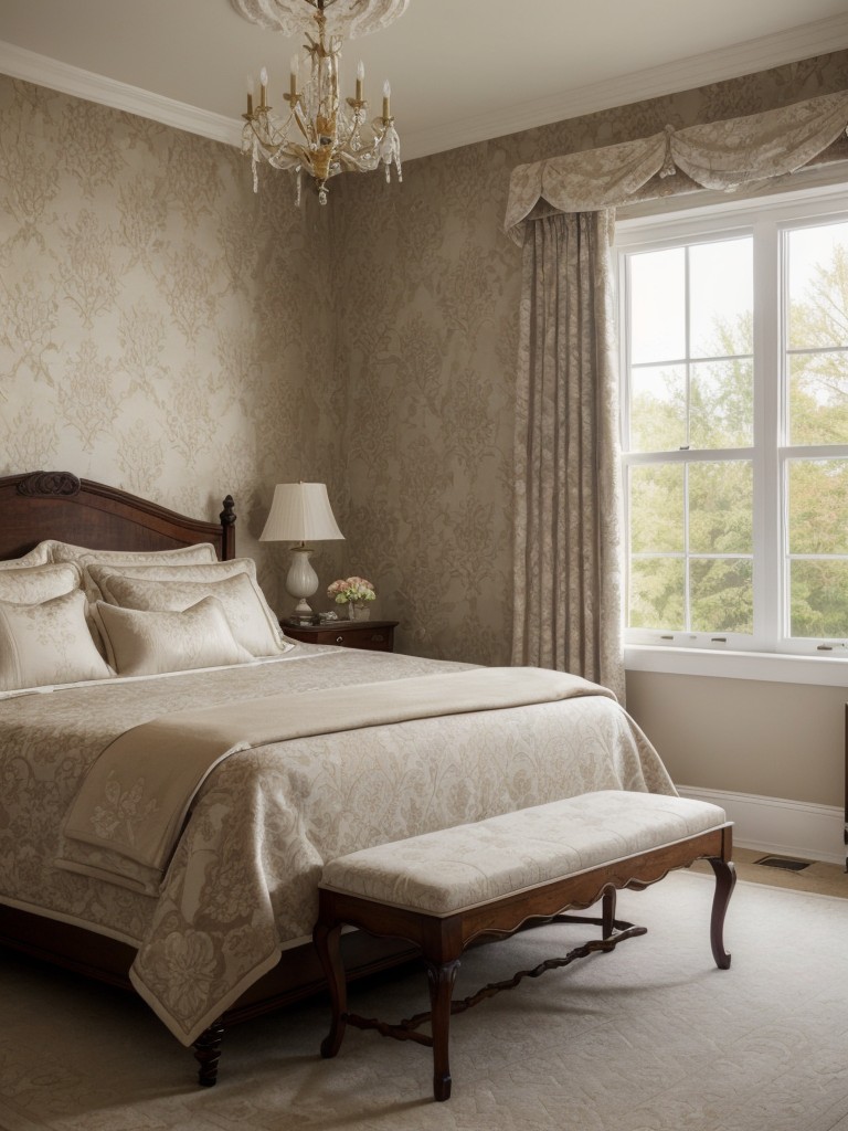 Create a Cozy Traditional Bedroom with Classic Patterns