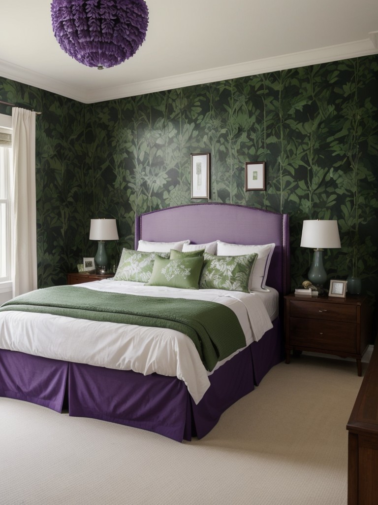 Nature-inspired bedroom: Regal Purple decor