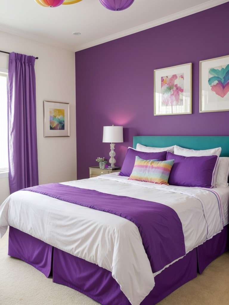 Vibrant Rainbow Bedroom: Playful & Energetic Decor Inspiration!