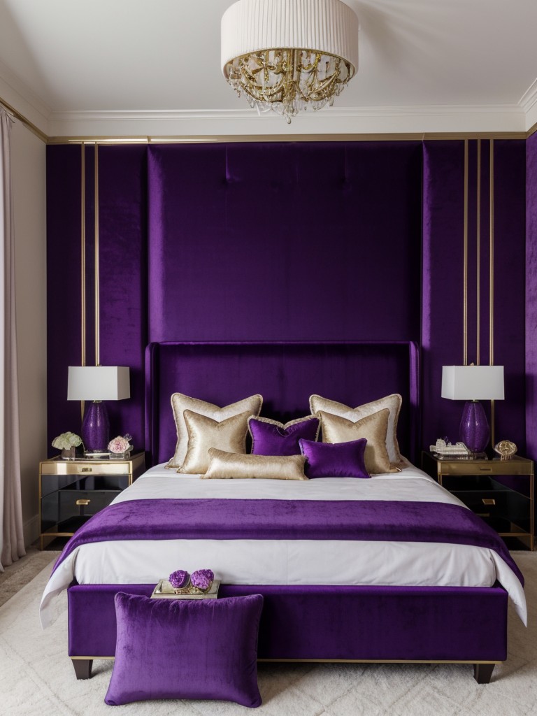 Purple Palace: Luxurious Apartment Bedroom Inspiration!