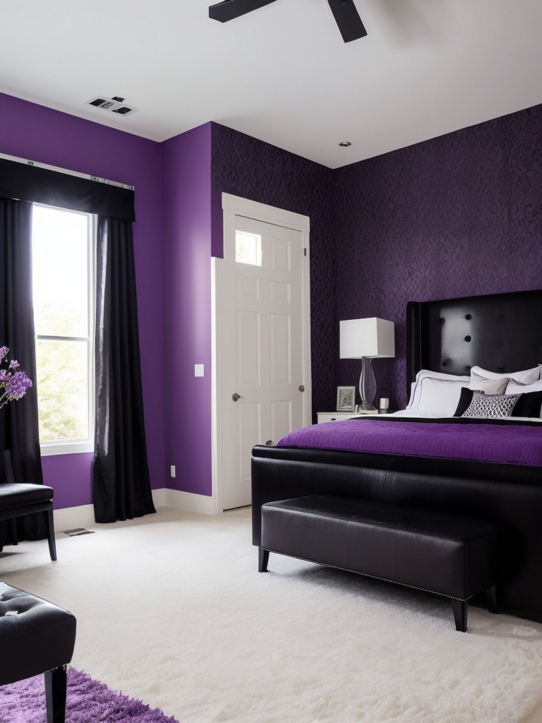 Regal Purple: Bold and Dramatic Bedroom Decor Ideas