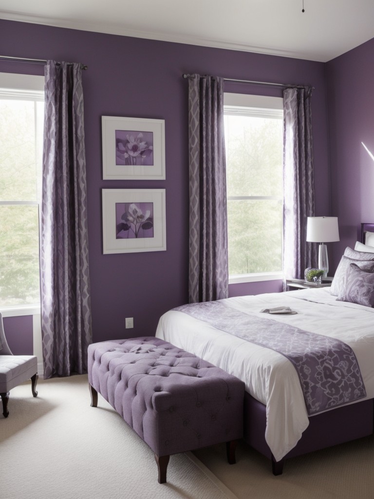 Chic Purple & Gray Apartment Décor Tips