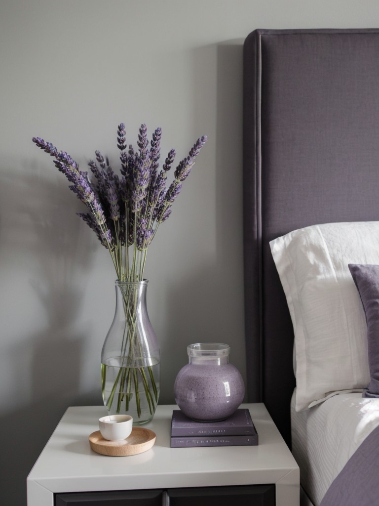 Nature-inspired Lavender & Gray Bedroom Decor