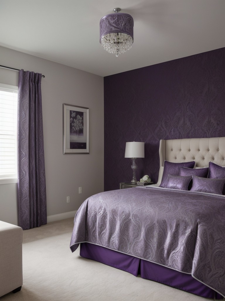 Dreamy Purple & Gray Apartment Bedroom Ideas!