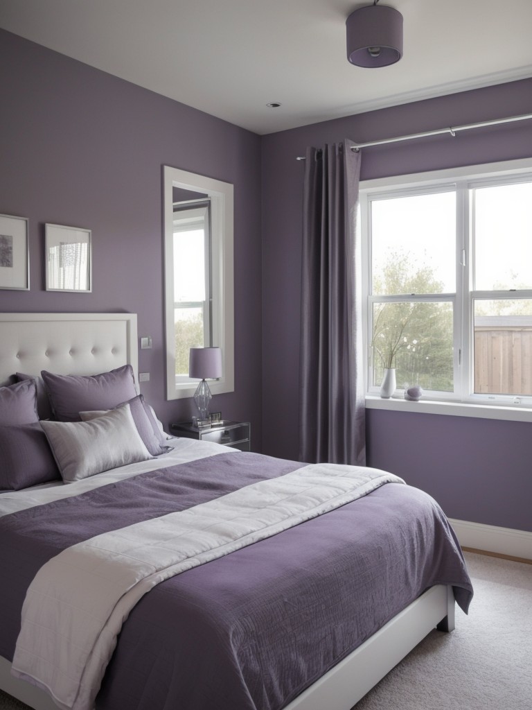 Small Space Serenity: Light Gray and Lavender Apartment Inspiration