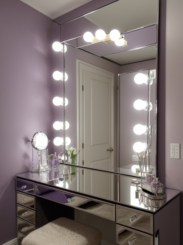 Sophisticated Purple Bedroom Decor: Glamour and Elegance in Your Apartment!