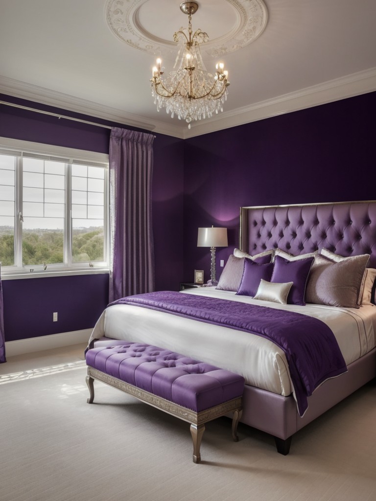 Luxe Purple Bedroom Decor: Elevate Your Apartment Style!