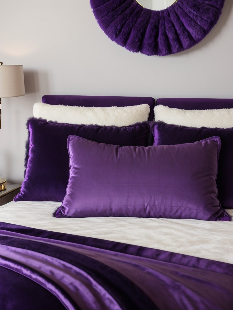 Cozy Purple Vibes: Luxe Apartment Bedroom Decor