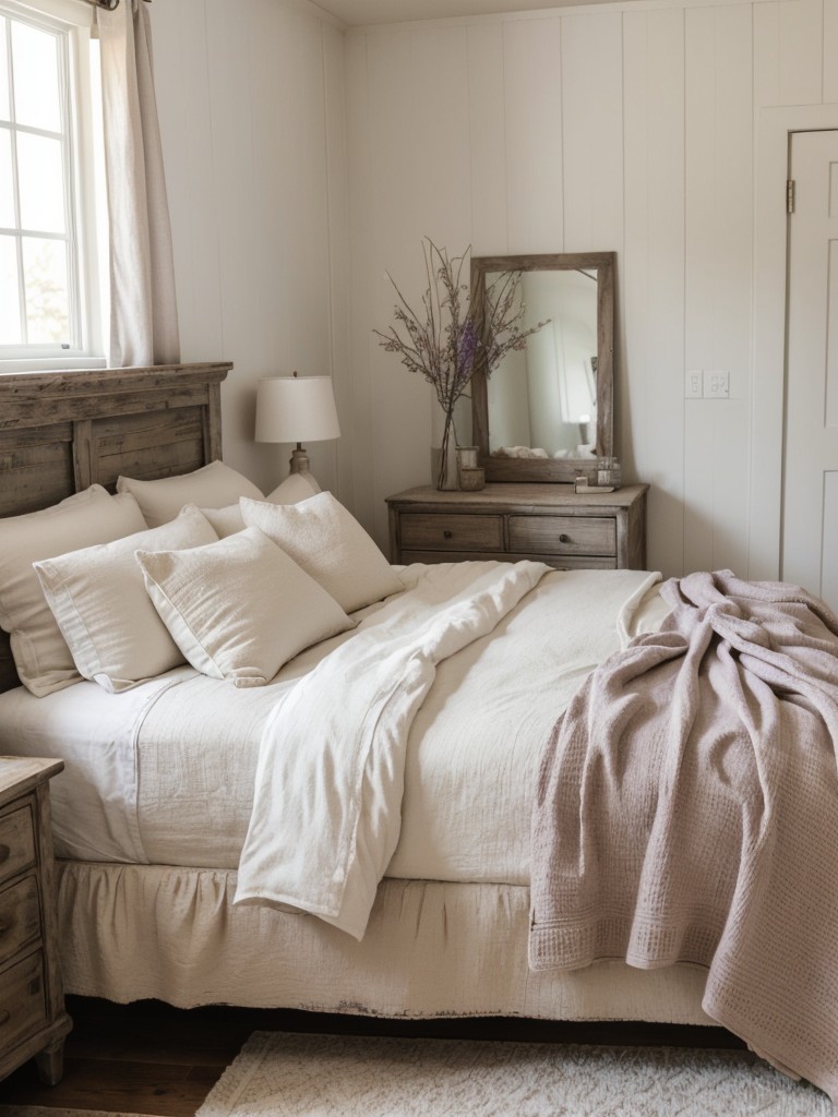 Cozy Farmhouse Vibes: Romantic Bedroom Decor Inspiration