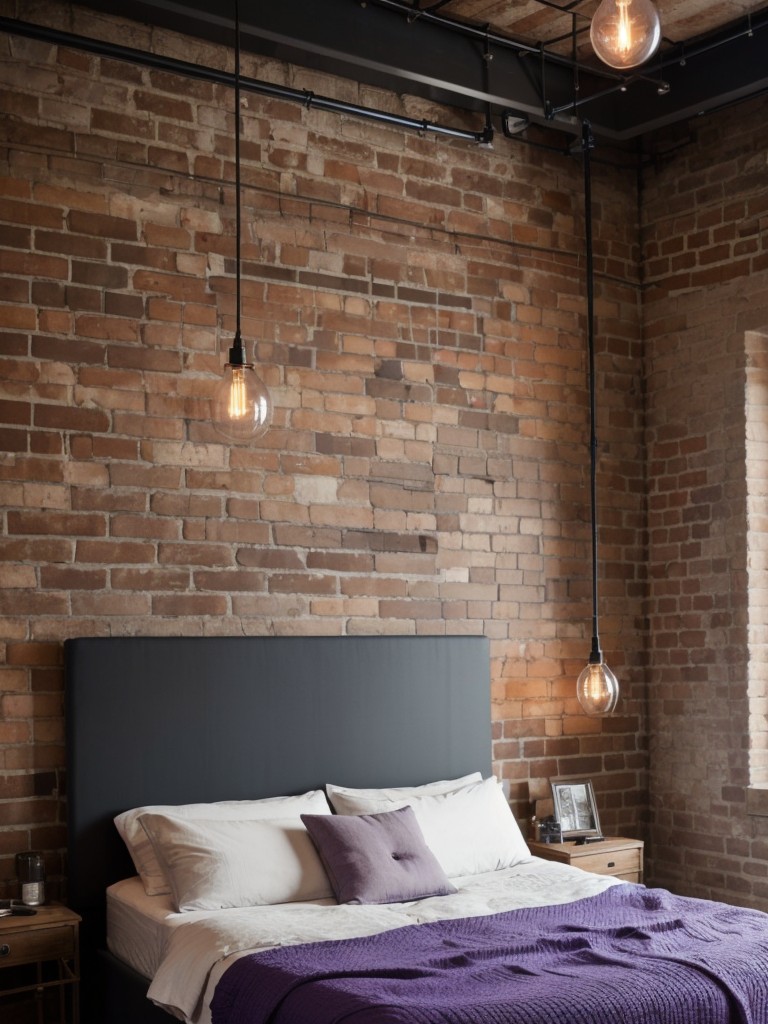 Urban Chic: Stylish Apartment Design with Exposed Brick Walls & Vintage Lighting