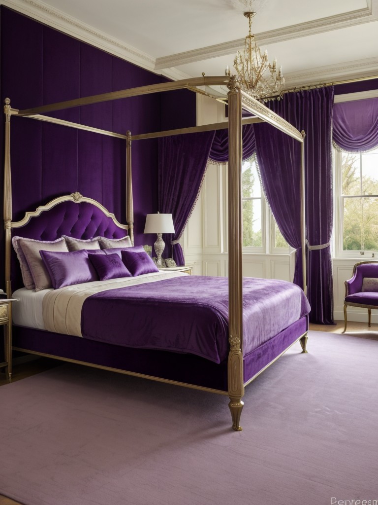 Regal Retreat: Transform Your Apartment with Purple Elegance