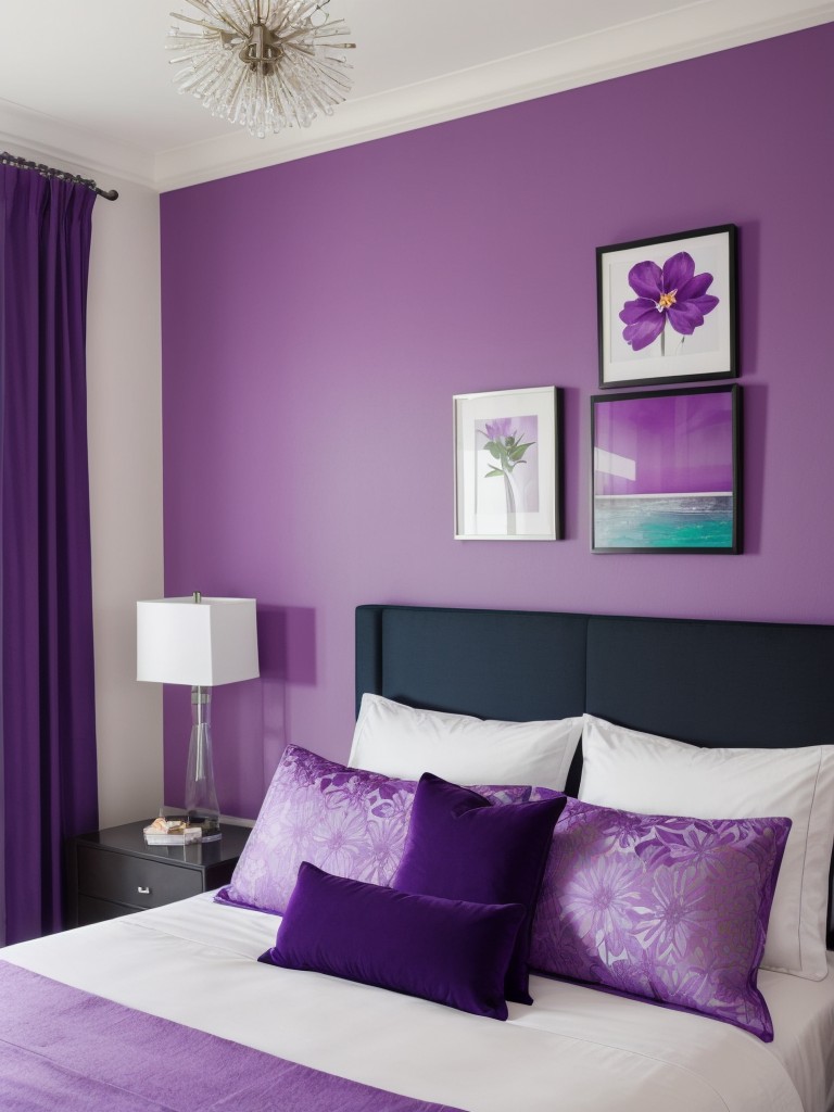 Vibrant Oasis: Purple Power Bedroom Ideas.