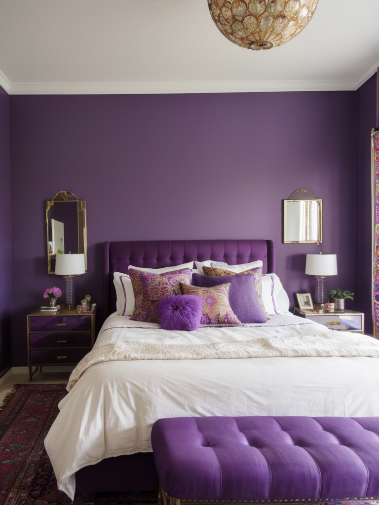 Trendy Purple Apartment Bedroom Decor