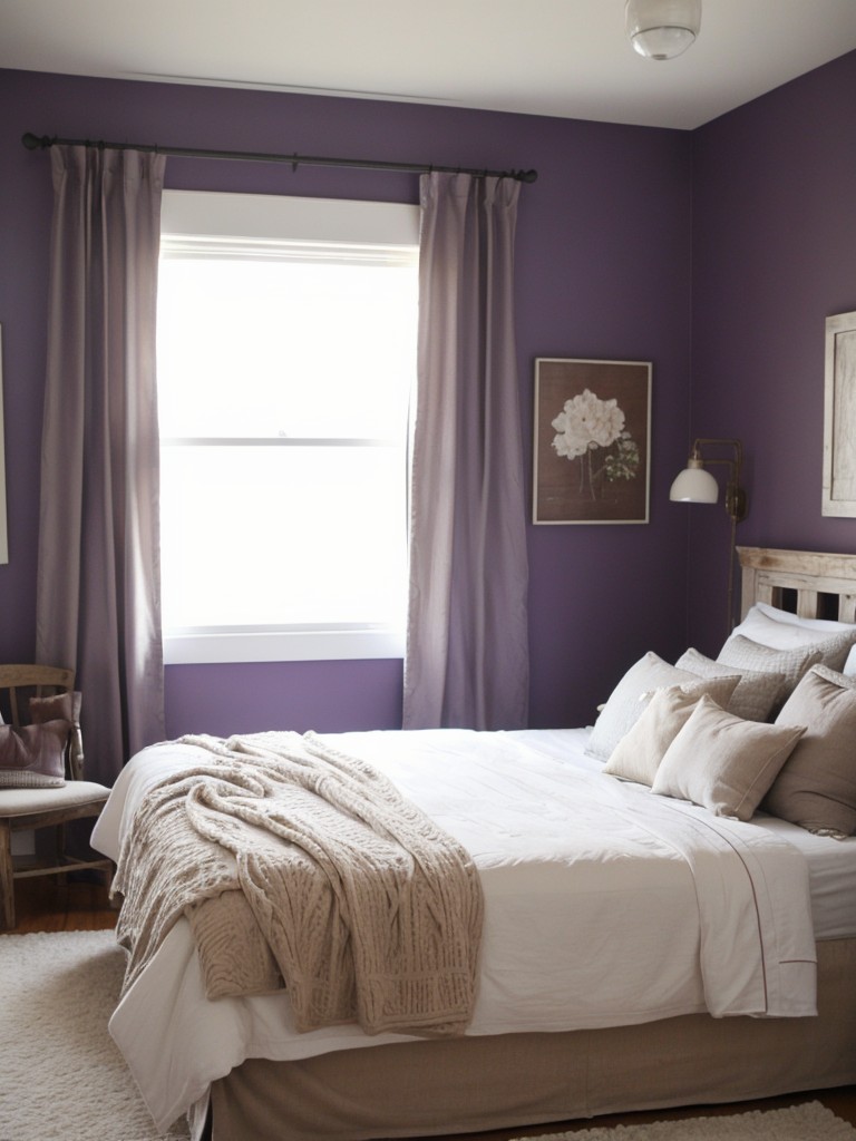 Stylish Apartment Aesthetic: Purple Bedroom Decor