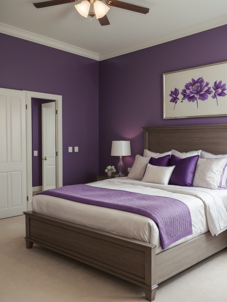 Stylish Purple Bedroom Decor for Modern Apartments