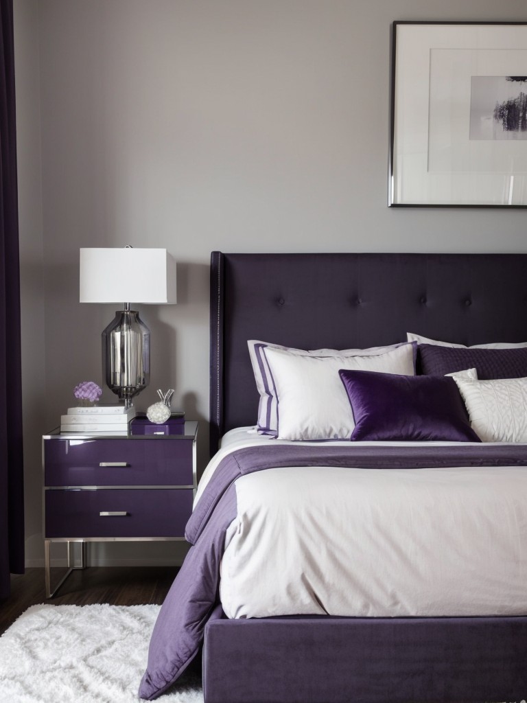 Purple Perfection: Stylish Apartment Bedroom Decor