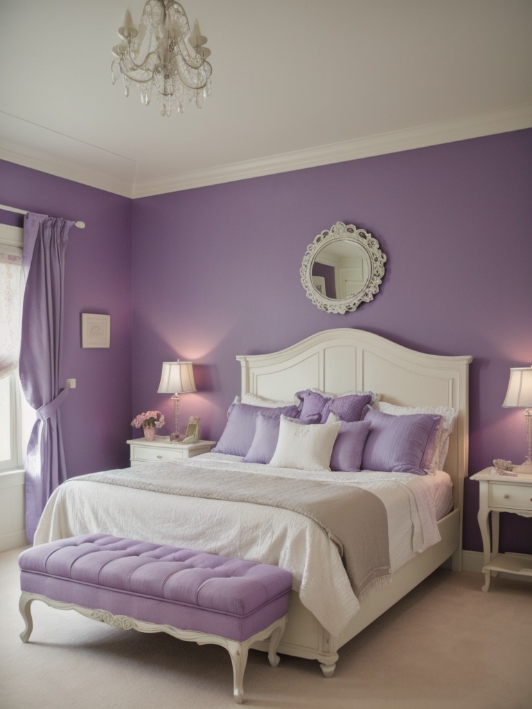 Stylish Purple Apartment Makeover: Explore Dreamy Shabby Chic Decor!