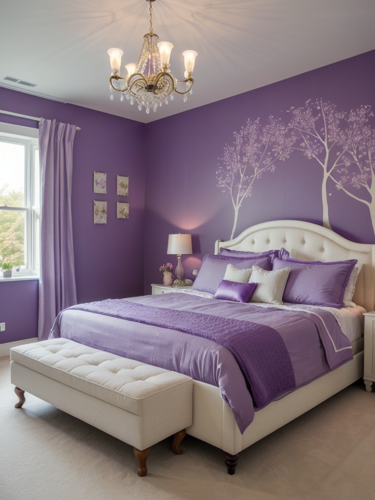 Stylish Purple Apartment Decor: Embrace the Whimsical Fairy Tale Vibes!