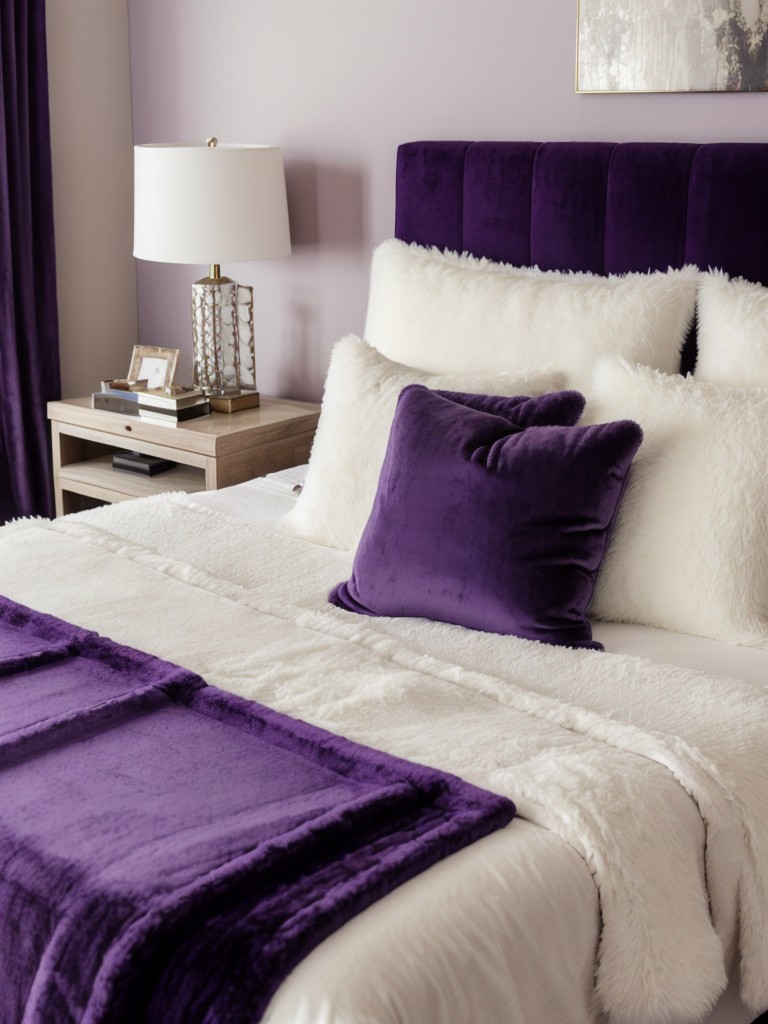 Cozy Purple Bedroom Inspiration: Plush and Textures for a Modern Retreat