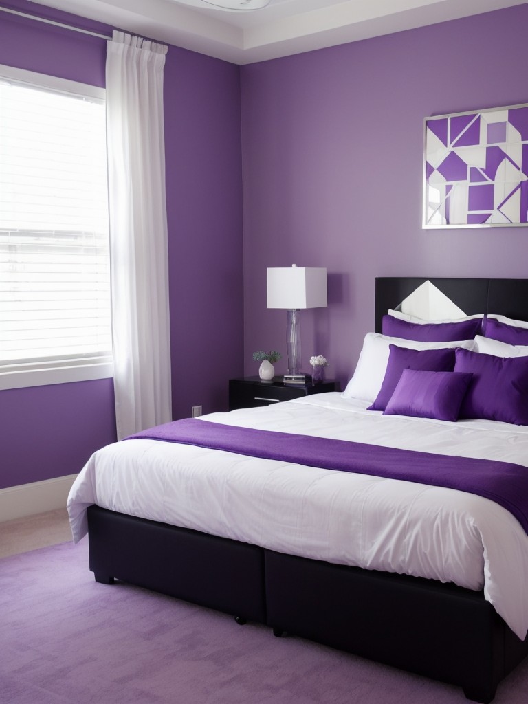 Modern Purple Bedroom Makeover: Vibrant and Chic!