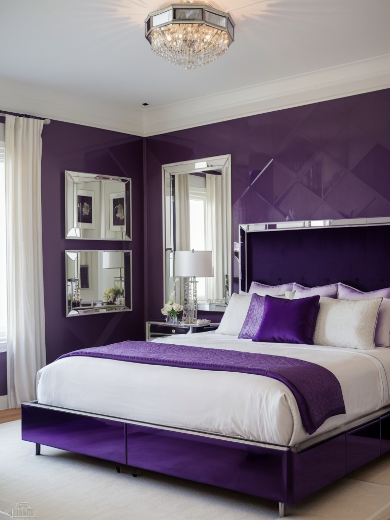 Glam Purple Bedroom with Timeless Vintage Vibes.